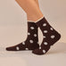Polka Dot Lace Ruffle Trim Crew Socks | 40S02100