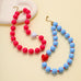 Chunky Acrylic Ball Bead & Heart Accent Necklace | 40NK9842