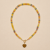 Natural Stone Semi-Precious Glass Mixed Necklace | 40NK9702