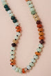 NATURAL AGATE GLASS SEMI PRECIOUS BEAD NECKLACE | 80N896