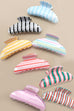 JUMBO STRIPE PLAID OVAL HAIR CLAW CLIPS | 40H1069