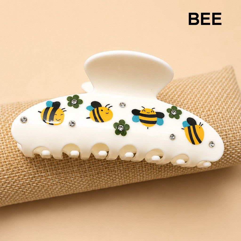 CHERRY BUTTERFLY FLORAL BEE HAIR CLAW CLIP | 40H1129