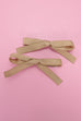 SOFT SILKY BOW HAIR PIN PAIR | 40H732