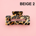 RECTANGLE LEOPARD ANIMAL DESIGN HAIR CLAW CLIPS | 40H859