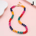 Natural Stone Semi-Precious Glass Mixed Necklace | 40NK9694