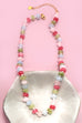 Natural Stone Semi-Precious Glass Mixed Necklace | 40NK9694