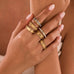 18K STAINLESS STEEL TARNISH FREE DAISY SPINNER RING | 40R155