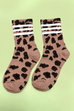 WOMAN ANIMAL LEOPARD HALF CREW THROWBACK SOCKS | 40S02071