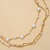 18K STAINLESS STEEL TARNISH FREE LAYERED NECKLACE | 40NK9551