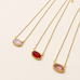 OVAL GEMSTONE CHARM PENDANT NECKLACE | 40NK9661