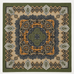 Vintage Botanical Floral Paisley Square Scarf | 80SC3105