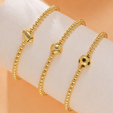 GAME DAY FOOTBALL BASEBALL BALL CHAIN BRACELET | 40B5255