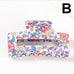 JUMBO FLORAL RECTANGLE HAIR CLAW CLIPS | 40H936
