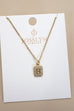 18K STAINLESS STEEL RHINESTONE INITIAL NECKLACE | 40NK411