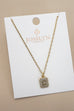 18K STAINLESS STEEL RHINESTONE INITIAL NECKLACE | 40NK411