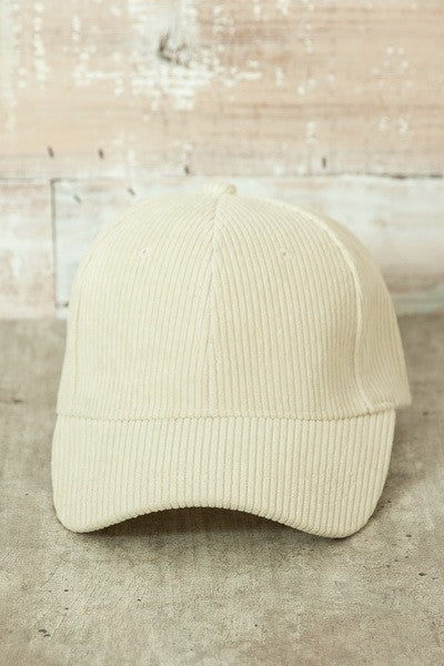 PLAIN CORDUROY BASEBALL CAP 40CP016