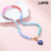 Natural Stone Semi-Precious Glass Mixed Necklace | 40NK9702