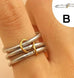 Stainless Steel Stackable Plain Band Rings Linked | 40R134