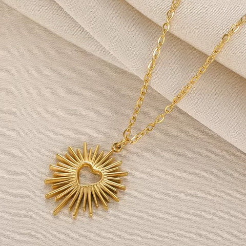 18K STAINLESS STEEL TARNISH FREE HEART NECKLACE | 40NK9541