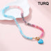 Natural Stone Semi-Precious Glass Mixed Necklace | 40NK9702