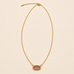 OVAL GEMSTONE CHARM PENDANT NECKLACE | 40NK9661