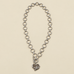 NOTABLE HAMMERED HEART FRONT TOGGLE NECKLACE | 40NK9476