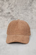 PLAIN CORDUROY BASEBALL CAP | 40CP016