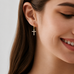 18K STAINLESS STEEL WATERPROOF TARNISH FREE HOOPS | 40E365