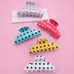 Retro Polka Dot Hair Claw - Glossy Spotted French Style Clip | 40H1099