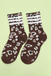 WOMAN ANIMAL LEOPARD HALF CREW THROWBACK SOCKS | 40S02071