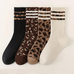 WOMAN ANIMAL LEOPARD HALF CREW THROWBACK SOCKS | 40S02071