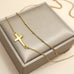 18K STAINLESS STEEL TARNISH FREE CROSS NECKLACE | 40NK9614
