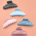 JUMBO STRIPE PLAID OVAL HAIR CLAW CLIPS | 40H1020