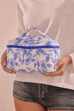 FLORAL QUILTED MAKEUP COSMETIC POUCH BAG | 40P627
