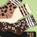 WOMAN ANIMAL LEOPARD HALF CREW THROWBACK SOCKS | 40S02071