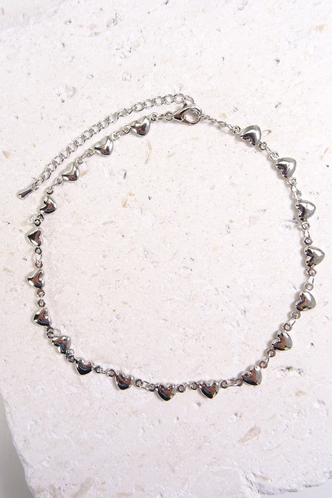Silver hearts anklet | 25091169