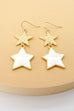 WORN GOLD EPOXY DOUBLE STAR EAR | 31E04015