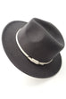 A VINTAGE CLASSIC FEDORA HAT WITH WHITE TRIM | 40HW301