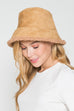 REVERSIBLE FAUX SUEDE WITH FUR BUCKET HAT 40HW309