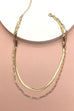 DOUBLE SNAKE & LINK CHAIN NECKLACE | 31N21205