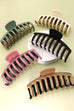 MATTE JUMBO COLOR BLOCK CLAW HAIR CLIP | 40H397