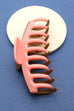MATTE JUMBO COLOR BLOCK CLAW HAIR CLIP