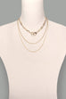HEART CLASP LINK CHAIN MULTI LAYER NECK | 25N237