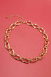 EXQUISITE  HAMMERED LINK HANDMADE CHAIN NECKLACE 25N305