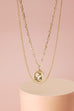 COIN LINK DOUBLE LAYER NECKLACE | 25N238