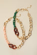 HANDMADE ACRYLIC MIX LINK CHAIN NECKLACE | 25N316