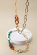 HANDMADE ACRYLIC MIX LINK CHAIN NECKLACE | 25N316