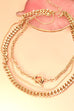3 ROW SNAKE CHAIN TOGGLE LAYER NECKLACE | 31VN14470