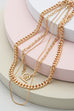 3 ROW SNAKE CHAIN TOGGLE LAYER NECKLACE | 31VN14470