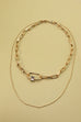 BAGUETTE RHINESTONE CHARM LINK LAYER NECKLACE | 25N394